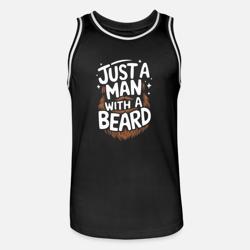 Bart Schnurrbart Bärtige Männer - Männer Basketball-Trikot - Schwarz/Weiß