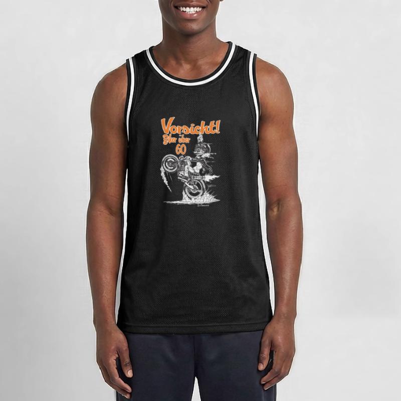 Tees Paradise Biker ueber 60 Biker Geschenk Shirt Männer Basketball-Trikot
