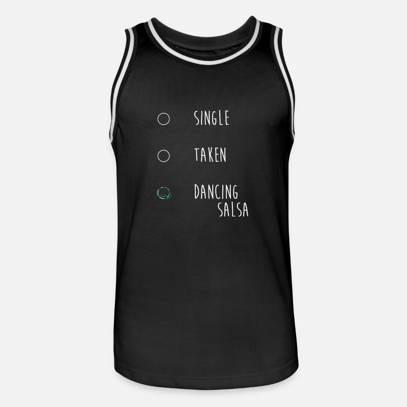 Danseuse de salsa Danseuse - Maillot de basket Homme - noir/blanc