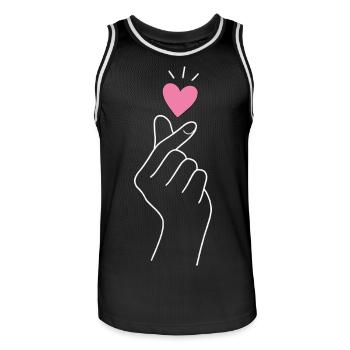 K-Pop Papa de la Fille d’Anniversaire - Maillot de basket Homme - noir/blanc - Devant - AI Model Male 185 dark (185cm)