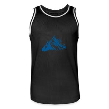 Mountains Mountains Alps - Men's Basketball Jersey - black/white - Front - AI Model Male 185 dark (185cm)