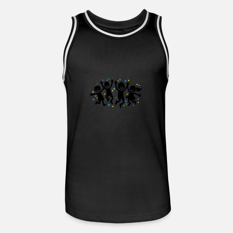 Kinder Freude Kindergarten - Männer Basketball-Trikot - Schwarz/Weiß