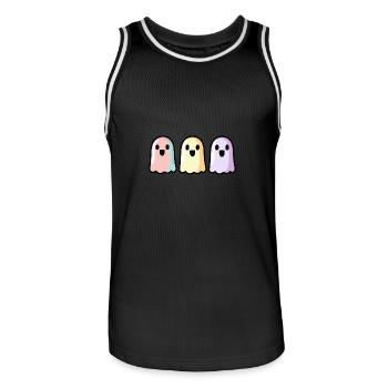 Geister Halloween Bunt - Männer Basketball-Trikot - Schwarz/Weiß - Vorne - AI Model Male 185 dark (185cm)