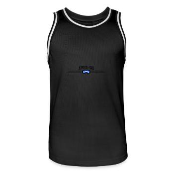 Après Ski Goggles - Men's Basketball Jersey - black/white - Front - AI Model Male 185 dark (185cm)