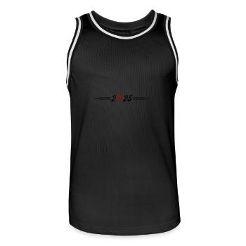 2025 Cœur - Maillot de basket Homme - noir/blanc - Devant - AI Model Male 185 dark (185cm)