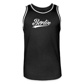 berlin berlingirl berlinermauer germany hauptstadt - Männer Basketball-Trikot - Schwarz/Weiß - Vorne - AI Model Male 185 dark (185cm)