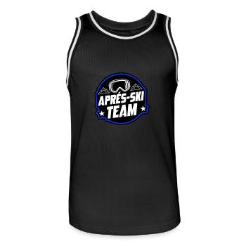 Apres Ski Party Team Spruch - Männer Basketball-Trikot - Schwarz/Weiß - Vorne - AI Model Male 185 dark (185cm)