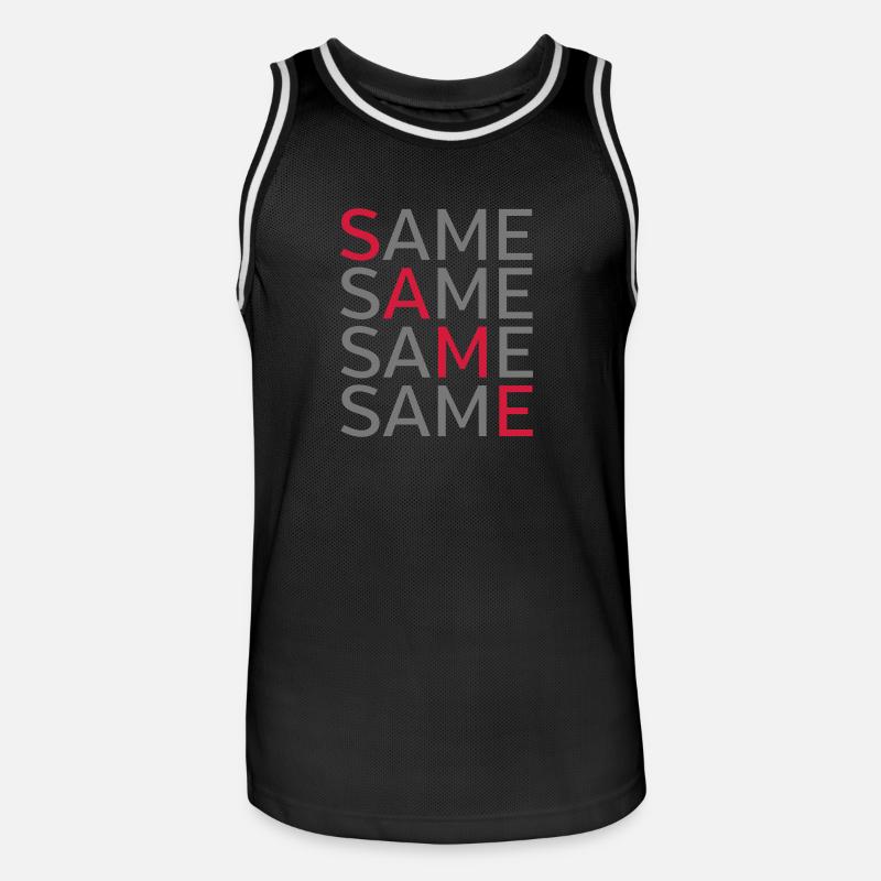 Same Same Same Same - Männer Basketball-Trikot - Schwarz/Weiß