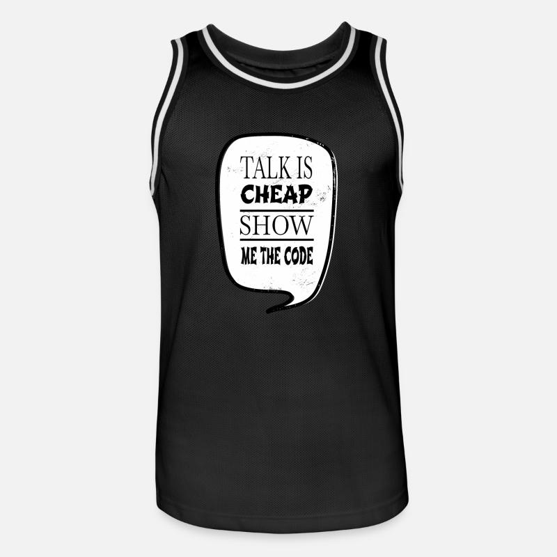 present coding software development - Men's Basketball Jersey - black/white