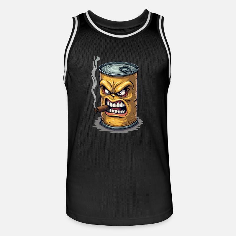 Blechdose - Männer Basketball-Trikot - Schwarz/Weiß