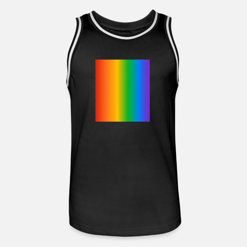 Regenbogen Farbverläufe Farben - Männer Basketball-Trikot - Schwarz/Weiß