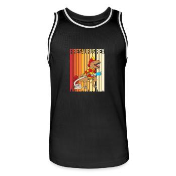 Firefighter Fire Brigade - Men's Basketball Jersey - black/white - Front - AI Model Male 185 dark (185cm)