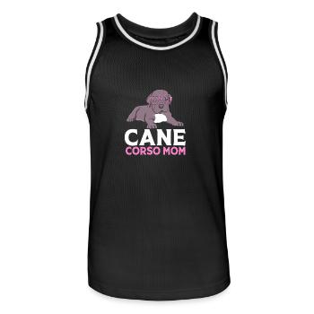 Cane corso - Maillot de basket Homme - noir/blanc - Devant - AI Model Male 185 dark (185cm)