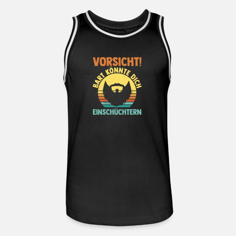 Bärtig Bartträger Bart - Männer Basketball-Trikot - Schwarz/Weiß