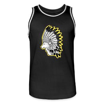Wolf - Männer Basketball-Trikot - Schwarz/Weiß - Vorne - AI Model Male 185 dark (185cm)