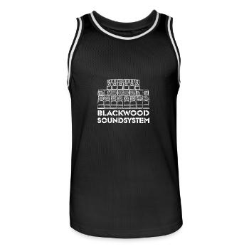 Système de son - Maillot de basket Homme - noir/blanc - Devant - AI Model Male 185 dark (185cm)