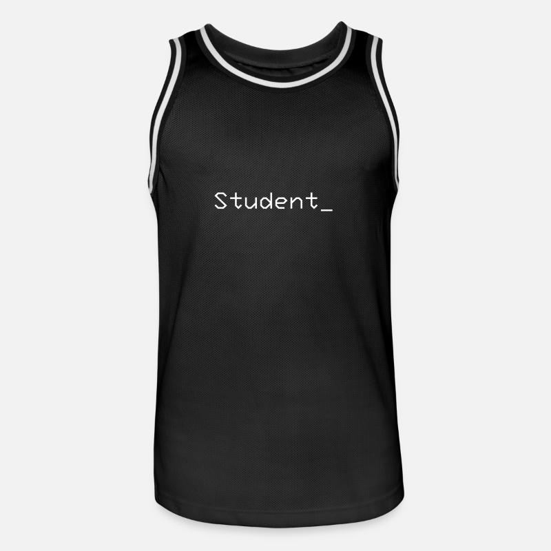 Student_ Logo White - Men's Basketball Jersey - black/white
