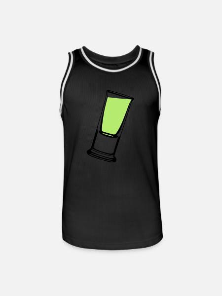 schnapsglass2 - Männer Basketball-Trikot - Schwarz/Weiß