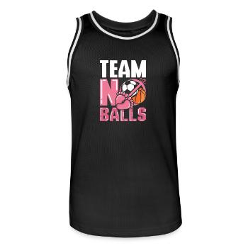 Gender Reveal Team girl team no balls - Männer Basketball-Trikot - Schwarz/Weiß - Vorne - AI Model Male 185 dark (185cm)