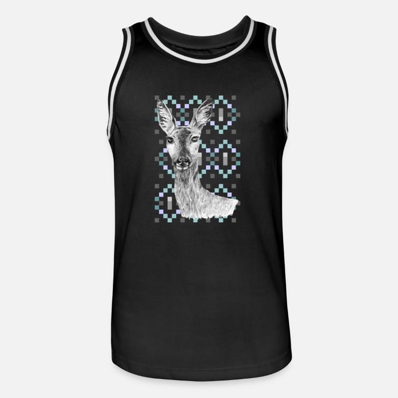 capriolo - Maglia da basket per uomo - nero/bianco