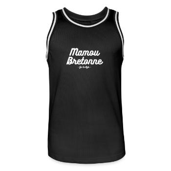 mamou bretonne blanc - Maillot de basket Homme - noir/blanc - Devant - AI Model Male 185 dark (185cm)
