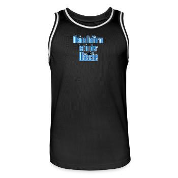 Uniform Wäsche Polizei Polizist lustig Spruch - Männer Basketball-Trikot - Schwarz/Weiß - Vorne - AI Model Male 185 dark (185cm)