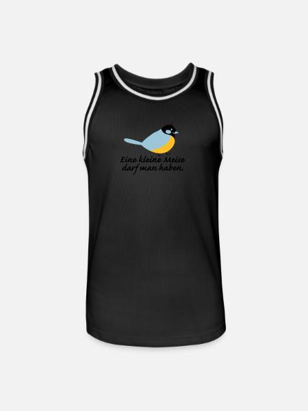 kleine Meise - Männer Basketball-Trikot - Schwarz/Weiß