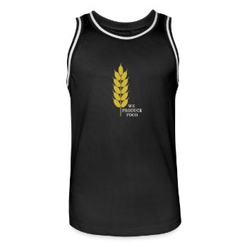 Agriculture, we produce food - Landwirtschaft - Männer Basketball-Trikot - Schwarz/Weiß - Vorne - AI Model Male 185 dark (185cm)