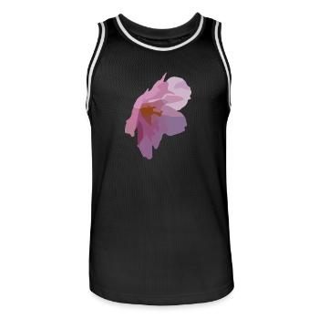 Blüten - Männer Basketball-Trikot - Schwarz/Weiß - Vorne - AI Model Male 185 dark (185cm)