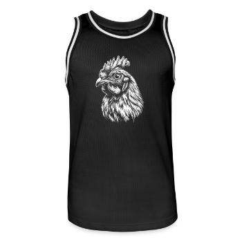 Chicken Portrait Hen Chickens Poultry Gift - Men's Basketball Jersey - black/white - Front - AI Model Male 185 dark (185cm)