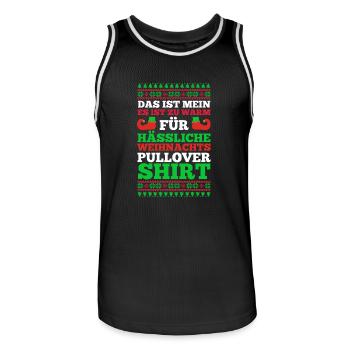 Santa Claus Christmas Ugly Christmas - Men's Basketball Jersey - black/white - Front - AI Model Male 185 dark (185cm)