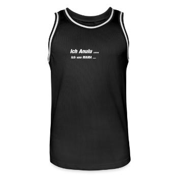 Anulu von Mama Spruch Lustig Geschenkidee - Männer Basketball-Trikot - Schwarz/Weiß - Vorne - AI Model Male 185 dark (185cm)