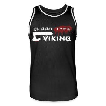 Bloodtype Viking, Blutgruppe Wikinger, nordisch - Männer Basketball-Trikot - Schwarz/Weiß - Vorne - AI Model Male 185 dark (185cm)
