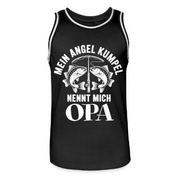 Opa und Enkel Angeln Angelbuddys. Geschenk für Opa - Männer Basketball-Trikot - Schwarz/Weiß - Vorne - AI Model Male 185 dark (185cm)