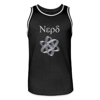 Nerd! shirt Nerd cool! - Maillot de basket Homme - noir/blanc - Devant - AI Model Male 185 dark (185cm)