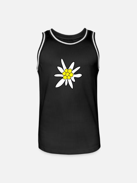 Edelweiss, ghosteweed - Men's Basketball Jersey - black/white