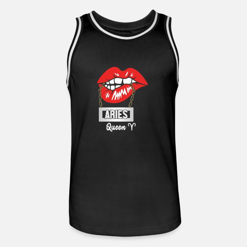Sternzeichen Widder - Männer Basketball-Trikot - Schwarz/Weiß