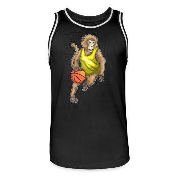 Singe Basketteur Basketteur - Maillot de basket Homme - noir/blanc - Devant - AI Model Male 185 dark (185cm)