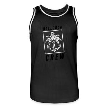 Ancre de palmier d’équipage à Majorque - Maillot de basket Homme - noir/blanc - Devant - AI Model Male 185 dark (185cm)