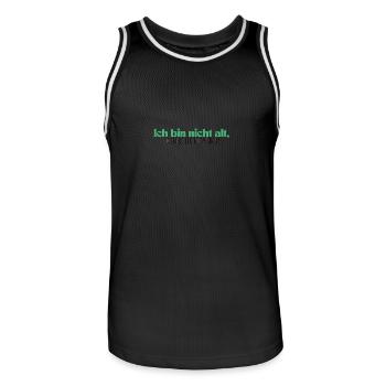 I'm not old, I'm a classic - Men's Basketball Jersey - black/white - Front - AI Model Male 185 dark (185cm)
