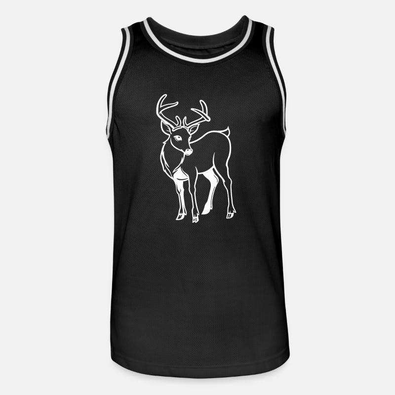 Deer Deer Comic - Men's Basketball Jersey - black/white