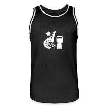 jepeuxpasjaiPadel png - Maillot de basket Homme - noir/blanc - Devant - AI Model Male 185 dark (185cm)