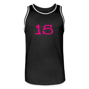 ALLES GUTE ZUM GEBURTSTAG. ALLES GUTE ZUM GEBURTSTAG. JAHRESTAG. - Männer Basketball-Trikot - Schwarz/Weiß - Vorne - AI Model Male 185 dark (185cm)