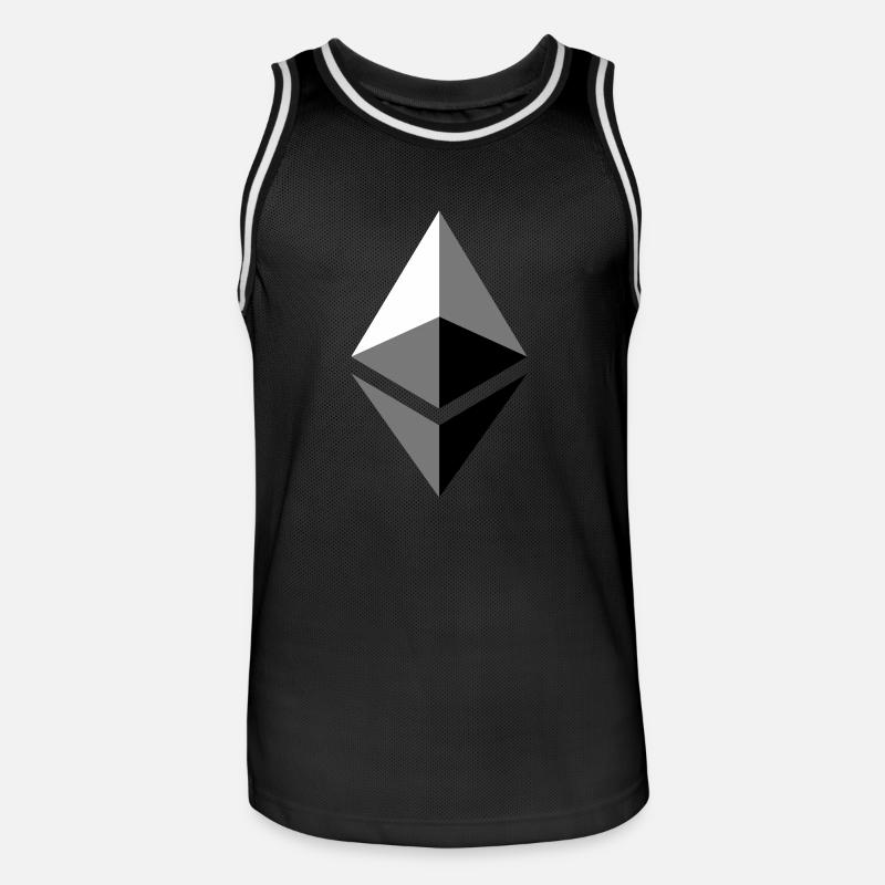 etherium ether ETH - Men's Basketball Jersey - black/white