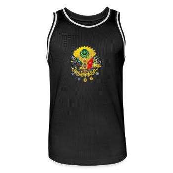 Osmanli nisani - Männer Basketball-Trikot - Schwarz/Weiß - Vorne - AI Model Male 185 dark (185cm)
