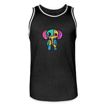 Elephant Halloween Animal - Men's Basketball Jersey - black/white - Front - AI Model Male 185 dark (185cm)