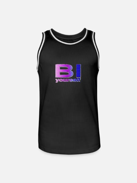 BI yourself - Männer Basketball-Trikot - Schwarz/Weiß