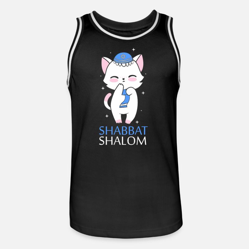 Hanoukka Hanoukka Hanoukka - Maillot de basket Homme - noir/blanc