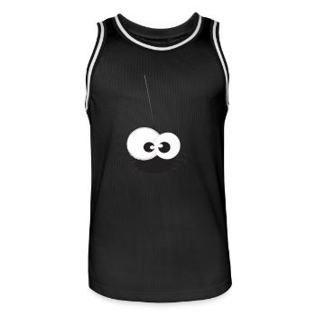 Wietse de spin - Men's Basketball Jersey - black/white - Front - AI Model Male 185 dark (185cm)