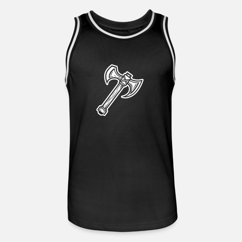 Axt Element - Männer Basketball-Trikot - Schwarz/Weiß